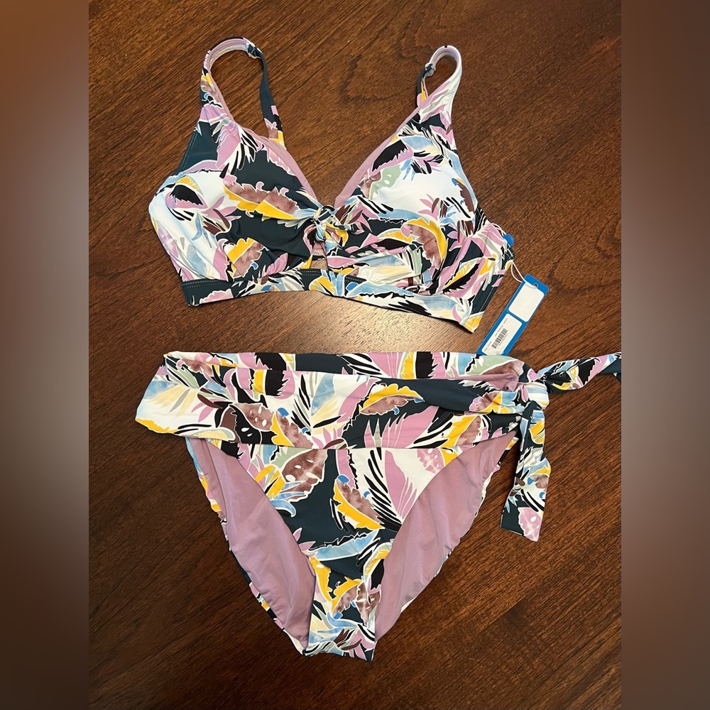 Tropical Print Bikini Set